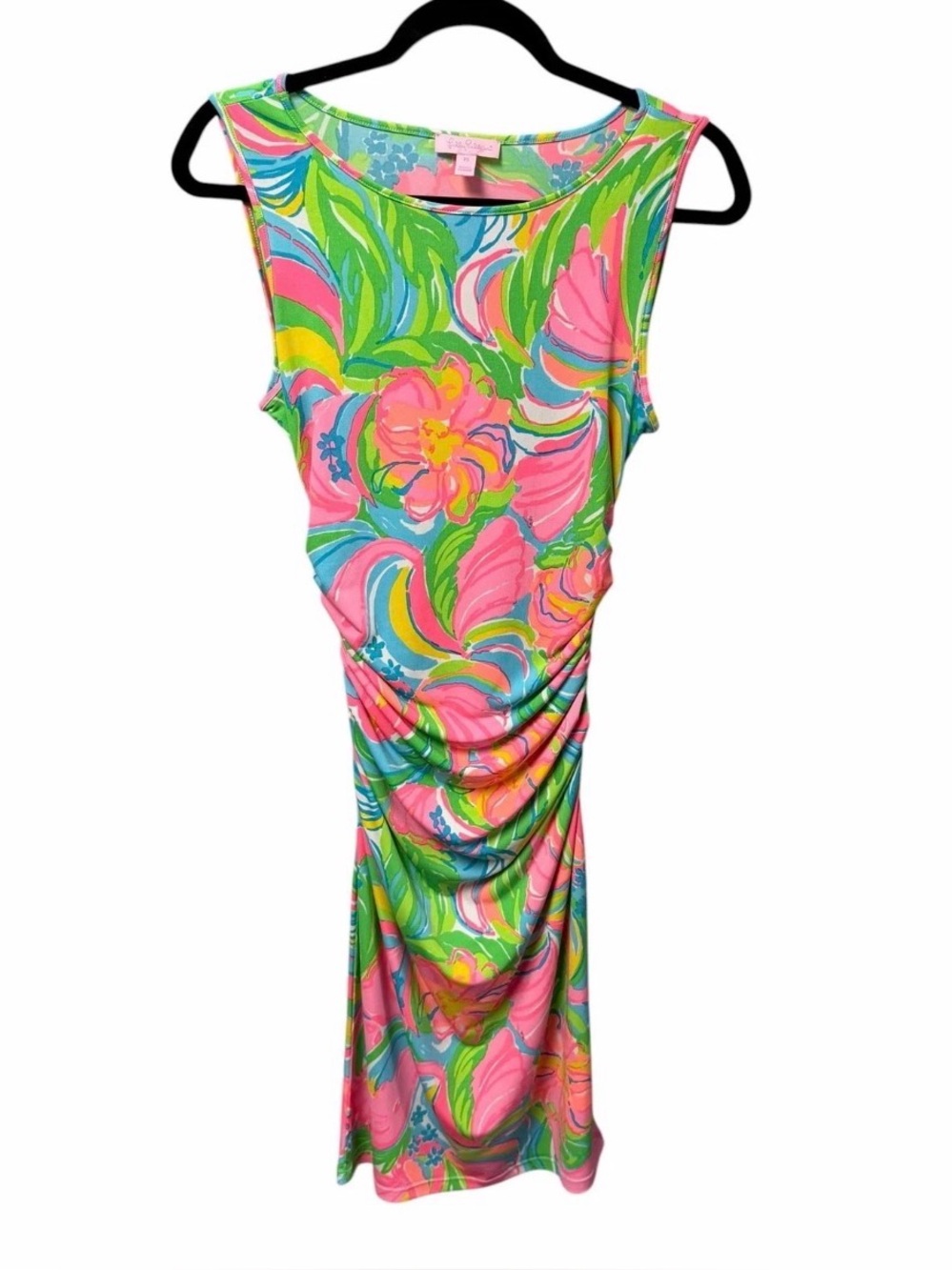 Lilly Pulitzer Pink, Green & Blue Floral Midi Dress